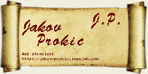 Jakov Prokić vizit kartica